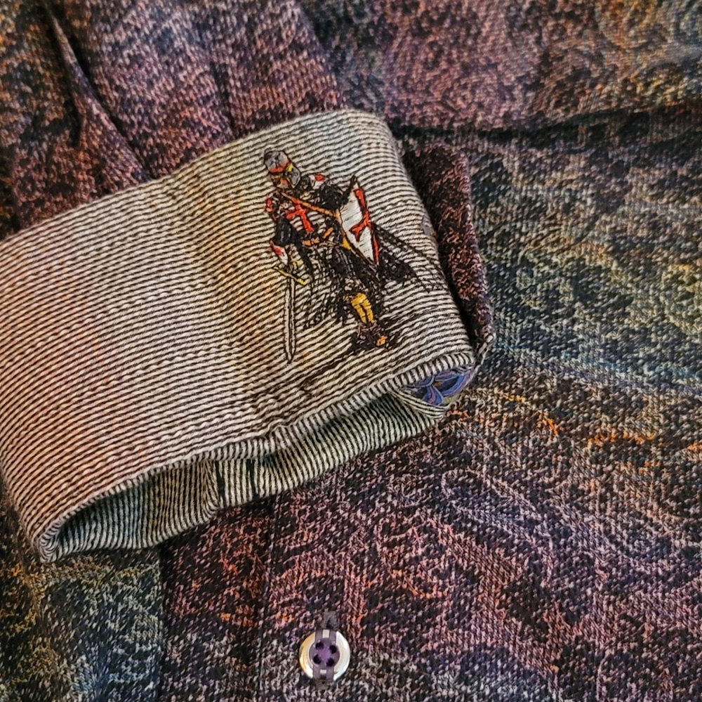 Robert Graham mens xl multi color long sleeve button-down shirt - Picture 2 of 9